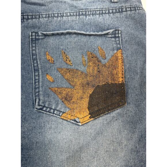 Womens Shein Curve Denim Painted Pocket Shorts Size 3XL - Picture 8 of 11